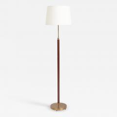  Falkenbergs Belysning A Brass and Brown Leather Floor Lamp by Falkenbergs Belysning - 1576865