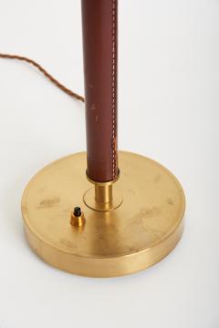  Falkenbergs Belysning A Mid Century Brass and Brown Leather Table Lamp - 1580453