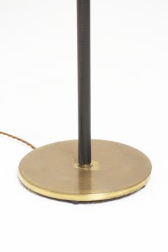  Falkenbergs Belysning Brass and Black Leather Floor Lamp - 4281039