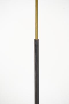  Falkenbergs Belysning Brass and Black Leather Floor Lamp - 4281041
