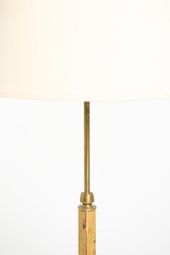  Falkenbergs Belysning Brass and Brown Leather Floor Lamp - 4281044