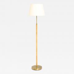  Falkenbergs Belysning Brass and Brown Leather Floor Lamp - 4281142