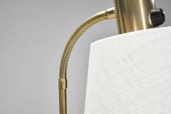  Falkenbergs Belysning Brass and Leather Floor Lamp Sweden ca Mid 20th Century - 4374728