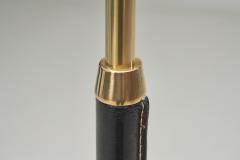  Falkenbergs Belysning Brass and Leather Floor Lamp Sweden ca Mid 20th Century - 4374729