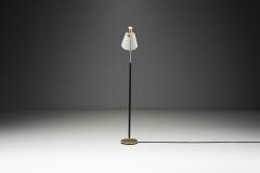  Falkenbergs Belysning Brass and Leather Floor Lamp Sweden ca Mid 20th Century - 4374892