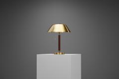  Falkenbergs Belysning Brass and Leather Table lamp by Falkenbergs Belysning Sweden 1960s - 3139228