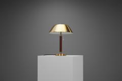  Falkenbergs Belysning Brass and Leather Table lamp by Falkenbergs Belysning Sweden 1960s - 3139238