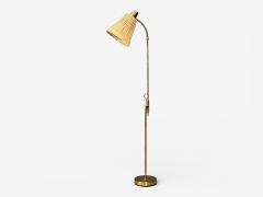  Falkenbergs Belysning Falkenbergs Belysning Adjustable Floor Lamp Brass Bamboo Sweden 1960s - 4521241