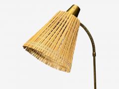  Falkenbergs Belysning Falkenbergs Belysning Adjustable Floor Lamp Brass Bamboo Sweden 1960s - 4521246