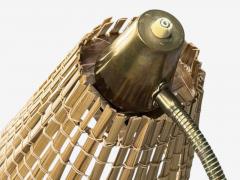  Falkenbergs Belysning Falkenbergs Belysning Adjustable Floor Lamp Brass Bamboo Sweden 1960s - 4521248