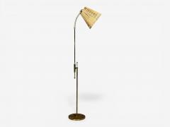  Falkenbergs Belysning Falkenbergs Belysning Adjustable Floor Lamp Brass Bamboo Sweden 1960s - 4577089