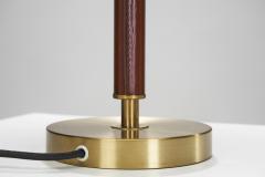  Falkenbergs Belysning Falkenbergs Belysning Brass and Leather Table Lamp Sweden 1960s - 3213293