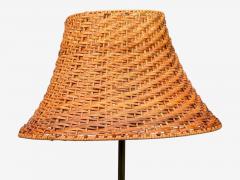  Falkenbergs Belysning Falkenbergs Belysning Floor Lamp Brass Rattan Sweden 1950s - 4453505