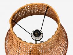  Falkenbergs Belysning Falkenbergs Belysning Floor Lamp Brass Rattan Sweden 1950s - 4453508