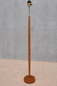  Falkenbergs Belysning Falkenbergs Belysning Floor Lamp in Oak Brass Boucl Sweden 1960s - 4504409
