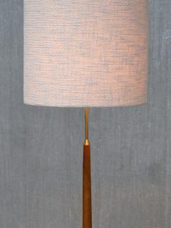  Falkenbergs Belysning Falkenbergs Belysning Floor Lamp in Oak Brass Boucl Sweden 1960s - 4504415