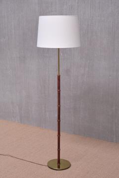  Falkenbergs Belysning Falkenbergs Belysning Floor Lamp in Oak and Brass Sweden 1960s - 3881432