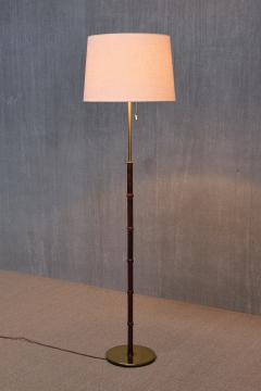  Falkenbergs Belysning Falkenbergs Belysning Floor Lamp in Oak and Brass Sweden 1960s - 3881435