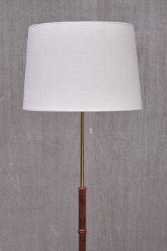  Falkenbergs Belysning Falkenbergs Belysning Floor Lamp in Oak and Brass Sweden 1960s - 3881437