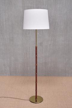  Falkenbergs Belysning Falkenbergs Belysning Floor Lamp in Oak and Brass Sweden 1960s - 3881438