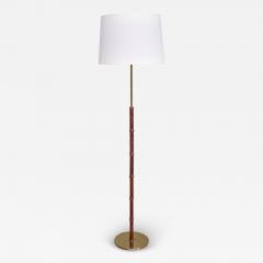  Falkenbergs Belysning Falkenbergs Belysning Floor Lamp in Oak and Brass Sweden 1960s - 3883857