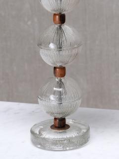  Falkenbergs Belysning Falkenbergs Belysning Table Lamp in Glass Rosewood Sweden 1950s - 4417357