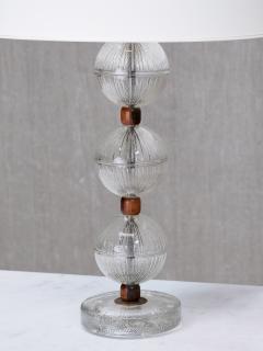  Falkenbergs Belysning Falkenbergs Belysning Table Lamp in Glass Rosewood Sweden 1950s - 4417359