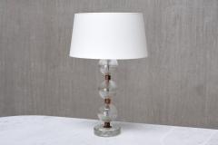  Falkenbergs Belysning Falkenbergs Belysning Table Lamp in Glass Rosewood Sweden 1950s - 4417361