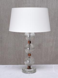  Falkenbergs Belysning Falkenbergs Belysning Table Lamp in Glass Rosewood Sweden 1950s - 4417362