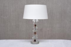  Falkenbergs Belysning Falkenbergs Belysning Table Lamp in Glass Rosewood Sweden 1950s - 4417363