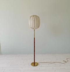  Falkenbergs Belysning Mid Century Modern Brass Teak Floor Lamp Falkenbergs Belysning Sweden - 3184138