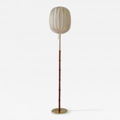  Falkenbergs Belysning Mid Century Modern Brass Teak Floor Lamp Falkenbergs Belysning Sweden - 3188863