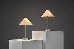  Falkenbergs Belysning Pair of Brass and Glass Table Lamps by Falkenberg Belysning Sweden 1960s - 4580587