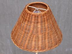  Falkenbergs Belysning Pair of Falkenbergs Belysning Table Lamps in Brass Glass and Rattan 1960s - 4699900