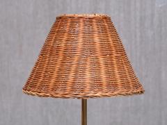  Falkenbergs Belysning Pair of Falkenbergs Belysning Table Lamps in Brass Glass and Rattan 1960s - 4699901