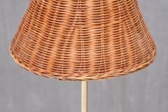  Falkenbergs Belysning Pair of Falkenbergs Belysning Table Lamps in Brass Glass and Rattan 1960s - 4699902