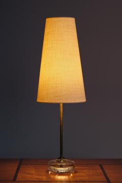  Falkenbergs Belysning Pair of Falkenbergs Belysning Table Lamps in Brass and Glass Sweden 1960s - 3429635