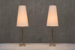  Falkenbergs Belysning Pair of Falkenbergs Belysning Table Lamps in Brass and Glass Sweden 1960s - 3888952