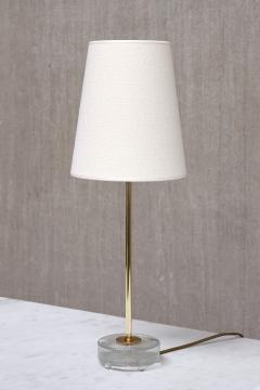  Falkenbergs Belysning Pair of Falkenbergs Belysning Table Lamps in Brass and Glass Sweden 1960s - 4154975