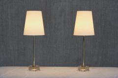  Falkenbergs Belysning Pair of Falkenbergs Belysning Table Lamps in Brass and Glass Sweden 1960s - 4356171