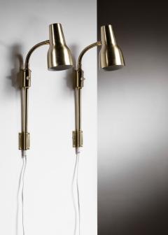  Falkenbergs Belysning Pair of Falkenbergs brass wall lamps - 4654696