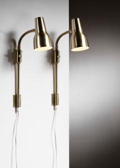  Falkenbergs Belysning Pair of Falkenbergs brass wall lamps - 4654697
