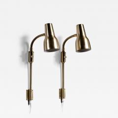  Falkenbergs Belysning Pair of Falkenbergs brass wall lamps - 4659835