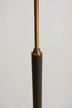  Falkenbergs Belysning Pair of Faux Brown Leather and Brass Floor Lamps by Falkenbergs Belysning - 2409704