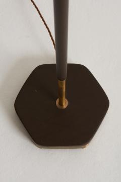  Falkenbergs Belysning Pair of Faux Brown Leather and Brass Floor Lamps by Falkenbergs Belysning - 2409708