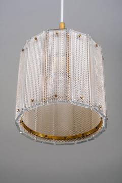  Falkenbergs Belysning Pair of Glass and Brass Pendants by Falkenbergs Belysning Sweden 1960s - 4586093