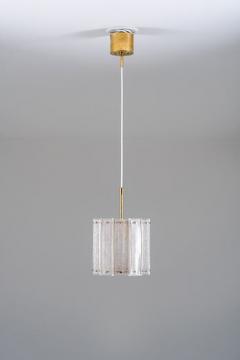  Falkenbergs Belysning Pair of Glass and Brass Pendants by Falkenbergs Belysning Sweden 1960s - 4586098