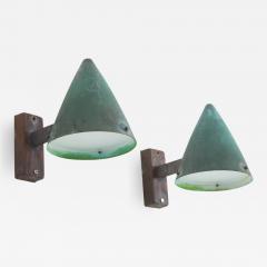  Falkenbergs Belysning Pair of Swedish Outdoor Wall Lamps in Copper by Falkenbergs Belysning - 1399401