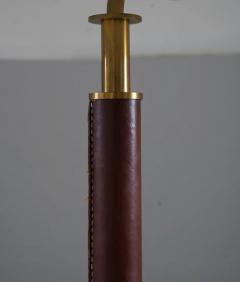  Falkenbergs Belysning Scandinavian Midcentury Table Lamp in Brass and Leather by Falkenbergs - 2839443
