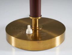  Falkenbergs Belysning Scandinavian Midcentury Table Lamp in Brass and Leather by Falkenbergs - 2839551